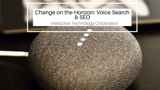 ITC blog header Voice Search and SEO